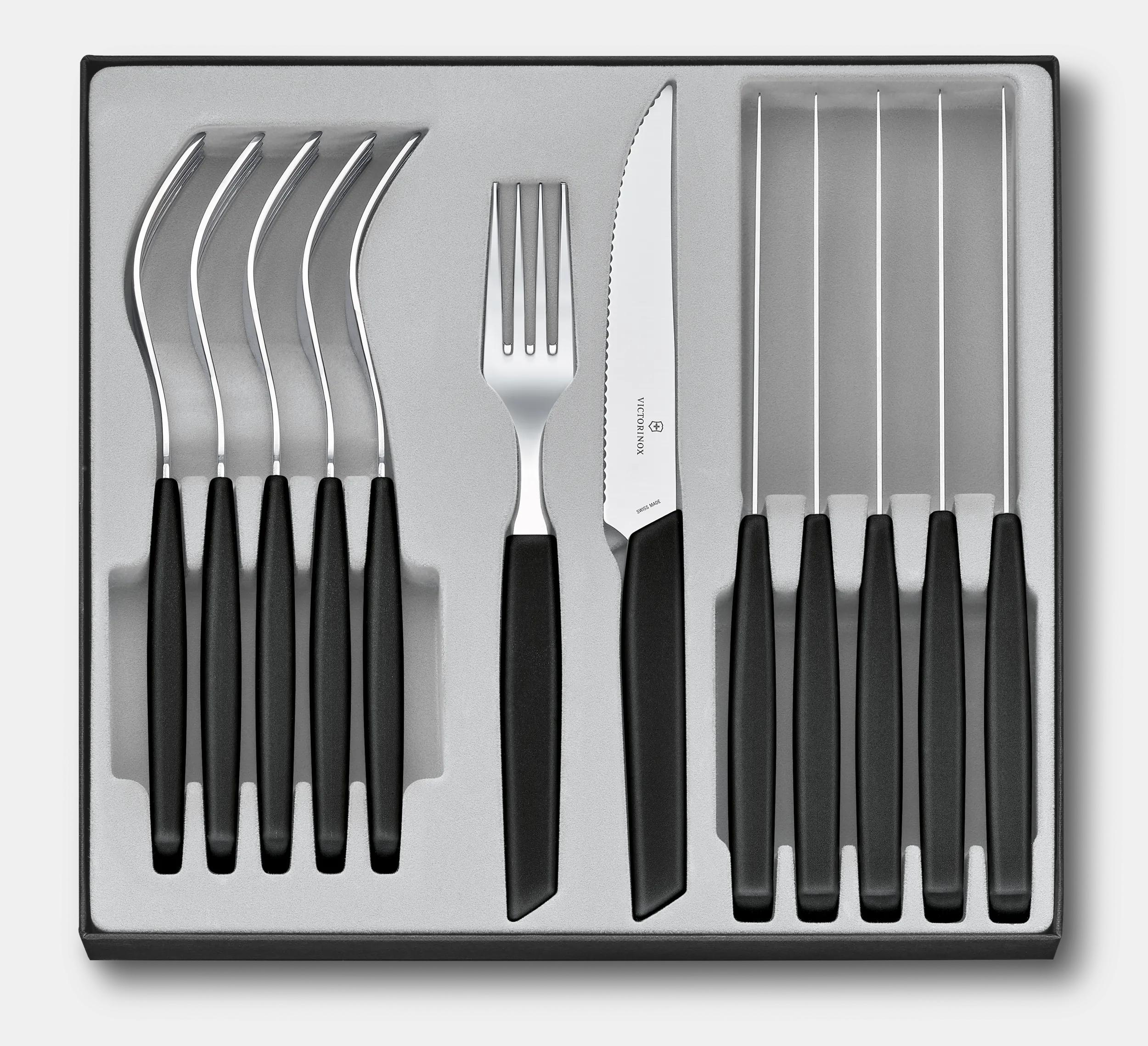 Victorinox Modern Besteck, 12-teilig, 12 cm in schwarz