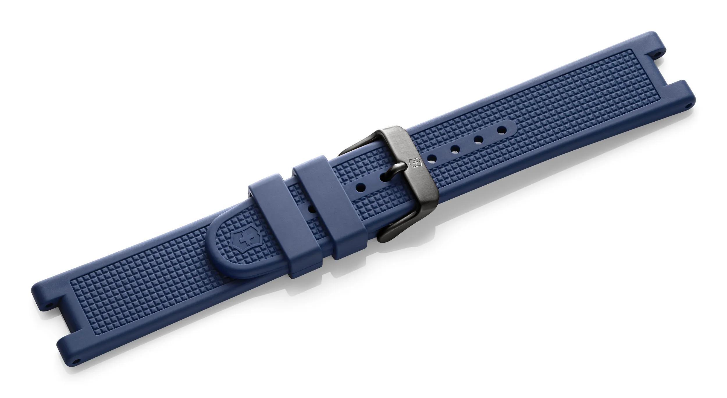 Victorinox Night Vision Black Ice PVD - Green Rubber Strap with