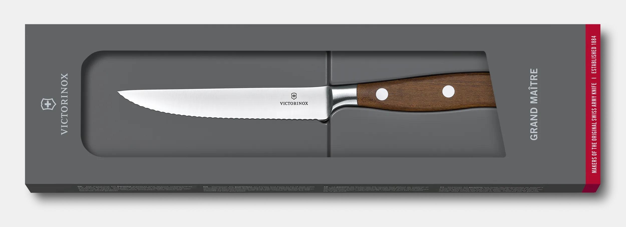 Victorinox グランメートル ウッド ステーキナイフ, 12 cm 加工