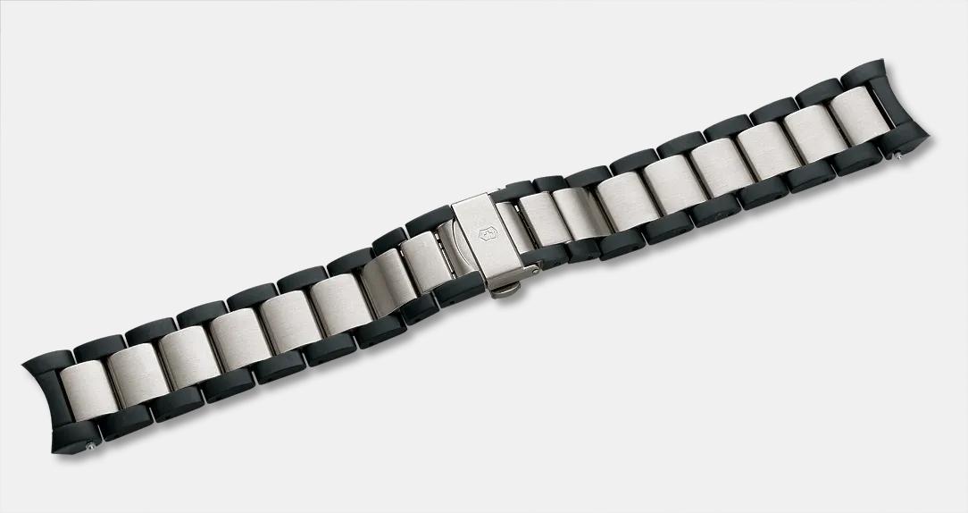 Alpnach - Stainless Steel/Black PVD Bracelet with Clasp - 003306