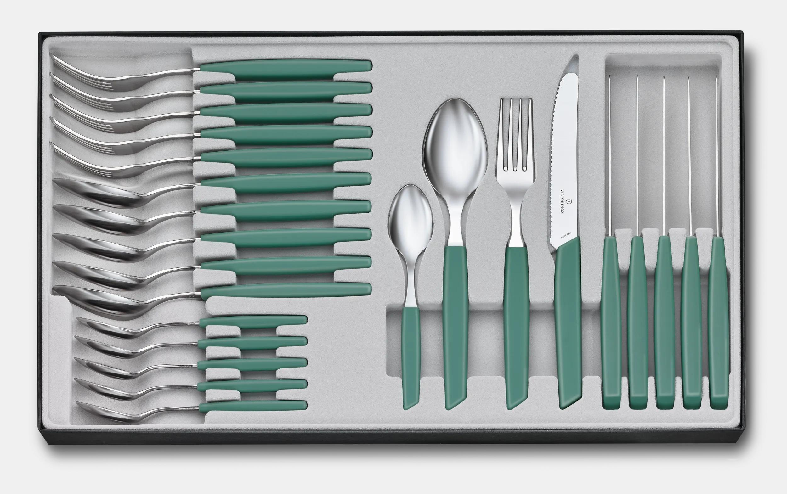 Victorinox Modern Table Set, 24 pieces, 11 cm in sage