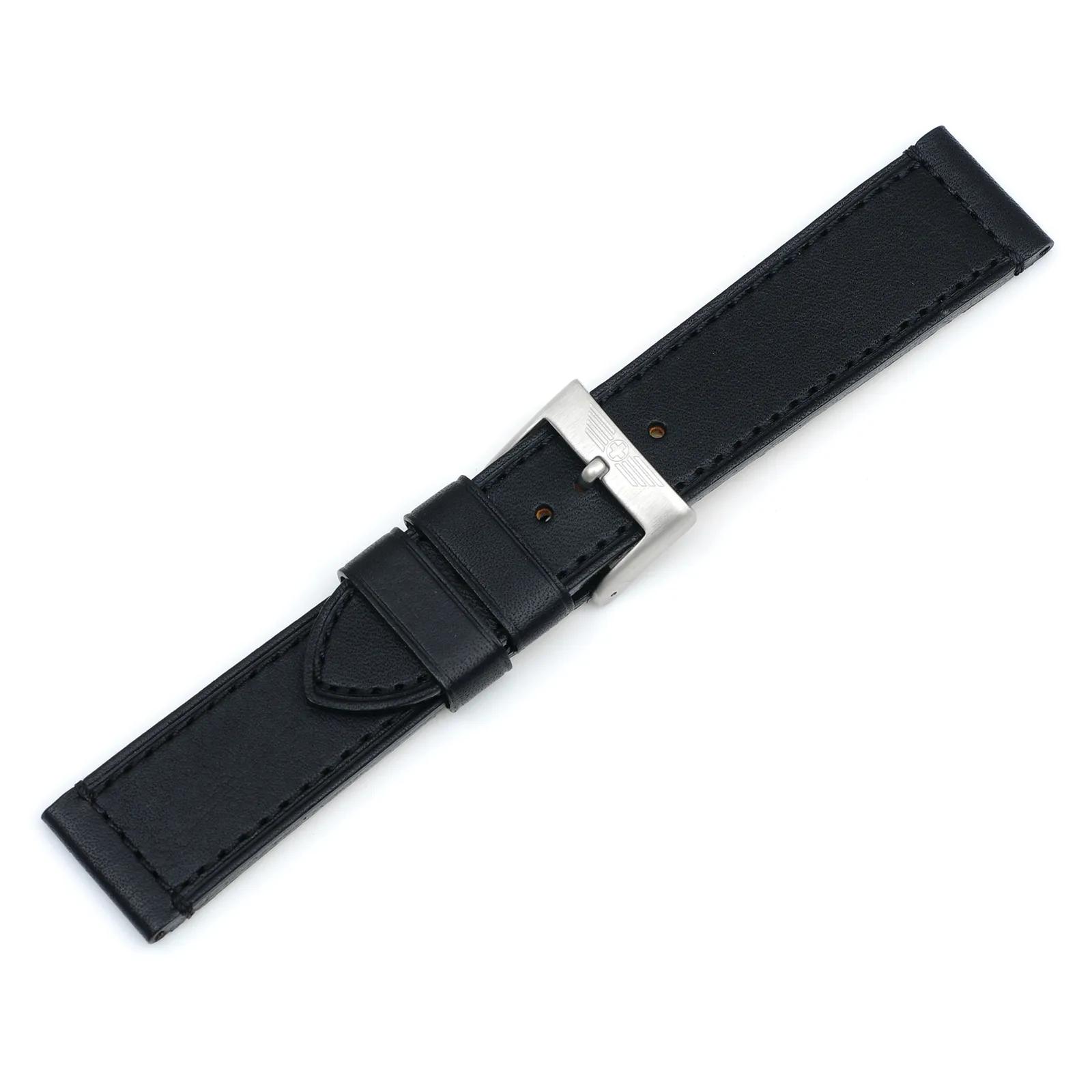 Infantry Chrono - Black Leather Strap with buckle - 23 mm - 002093