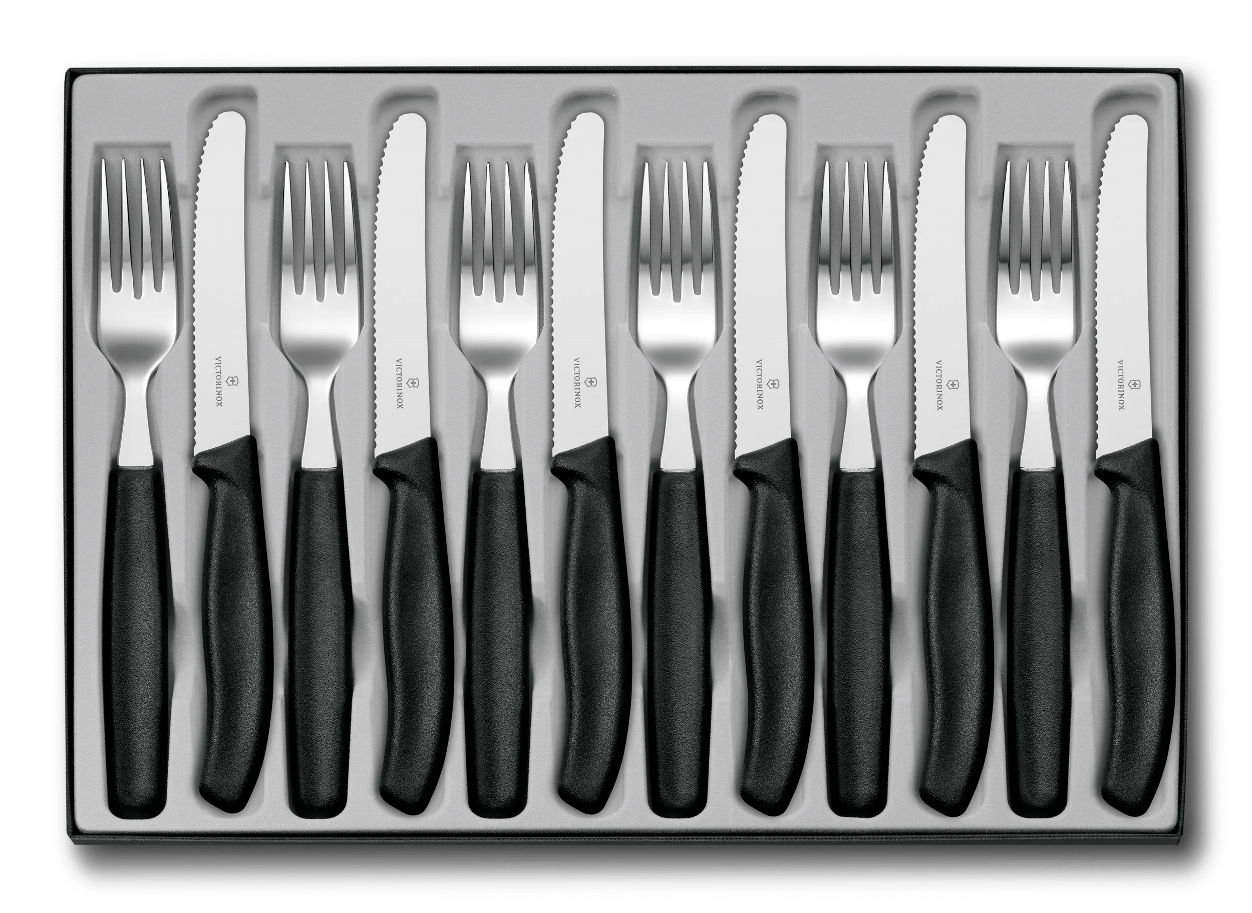Victorinox Classic Table Set, 12 pieces in Black - 6.7833.12
