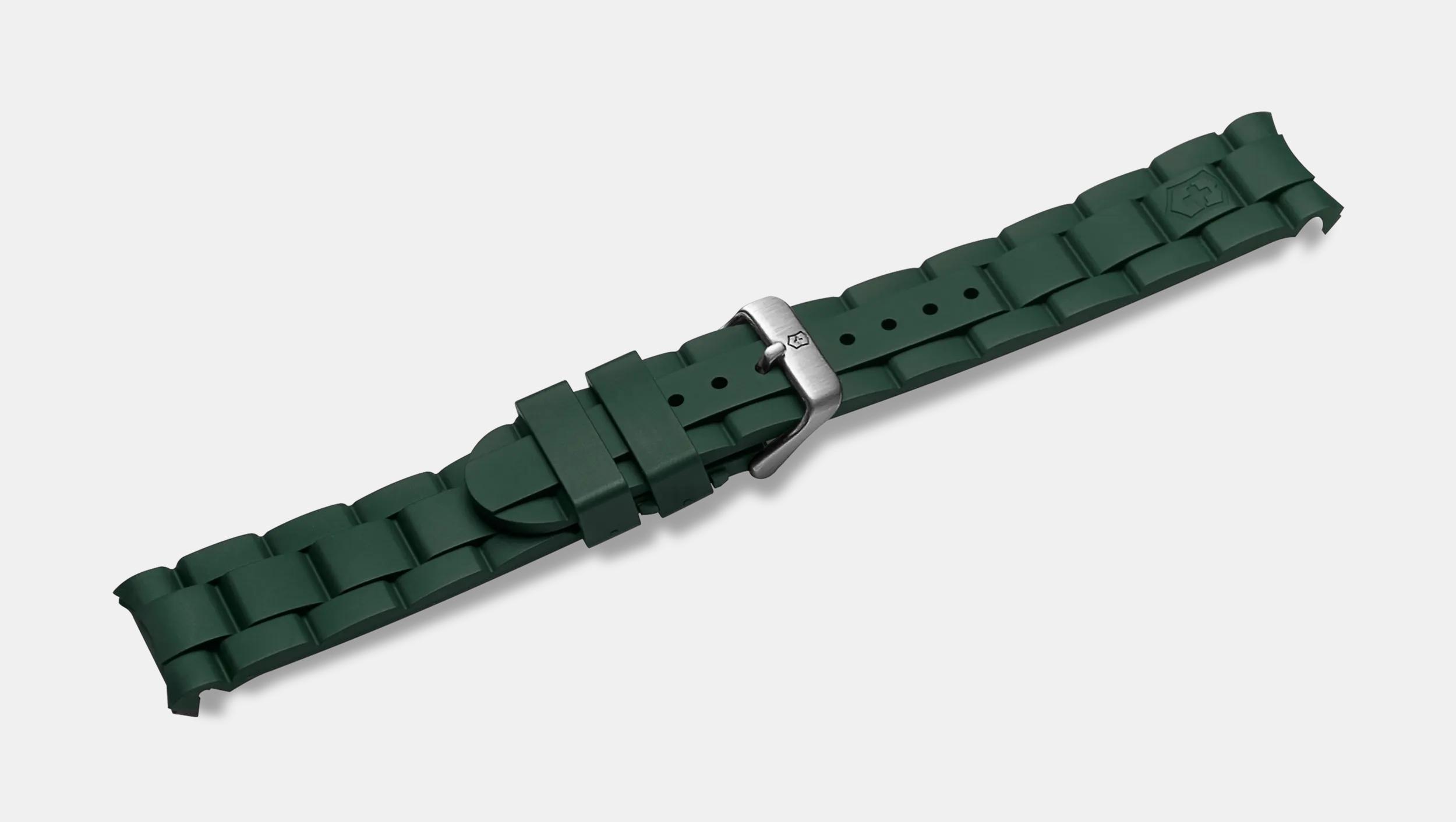 Green rubber strap with buckle - 004794