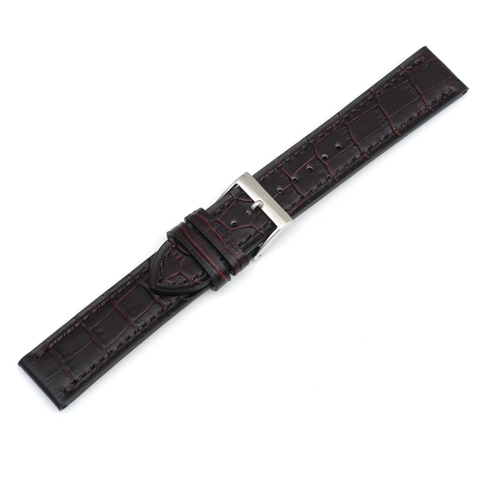 Brown leather strap with buckle - 003816