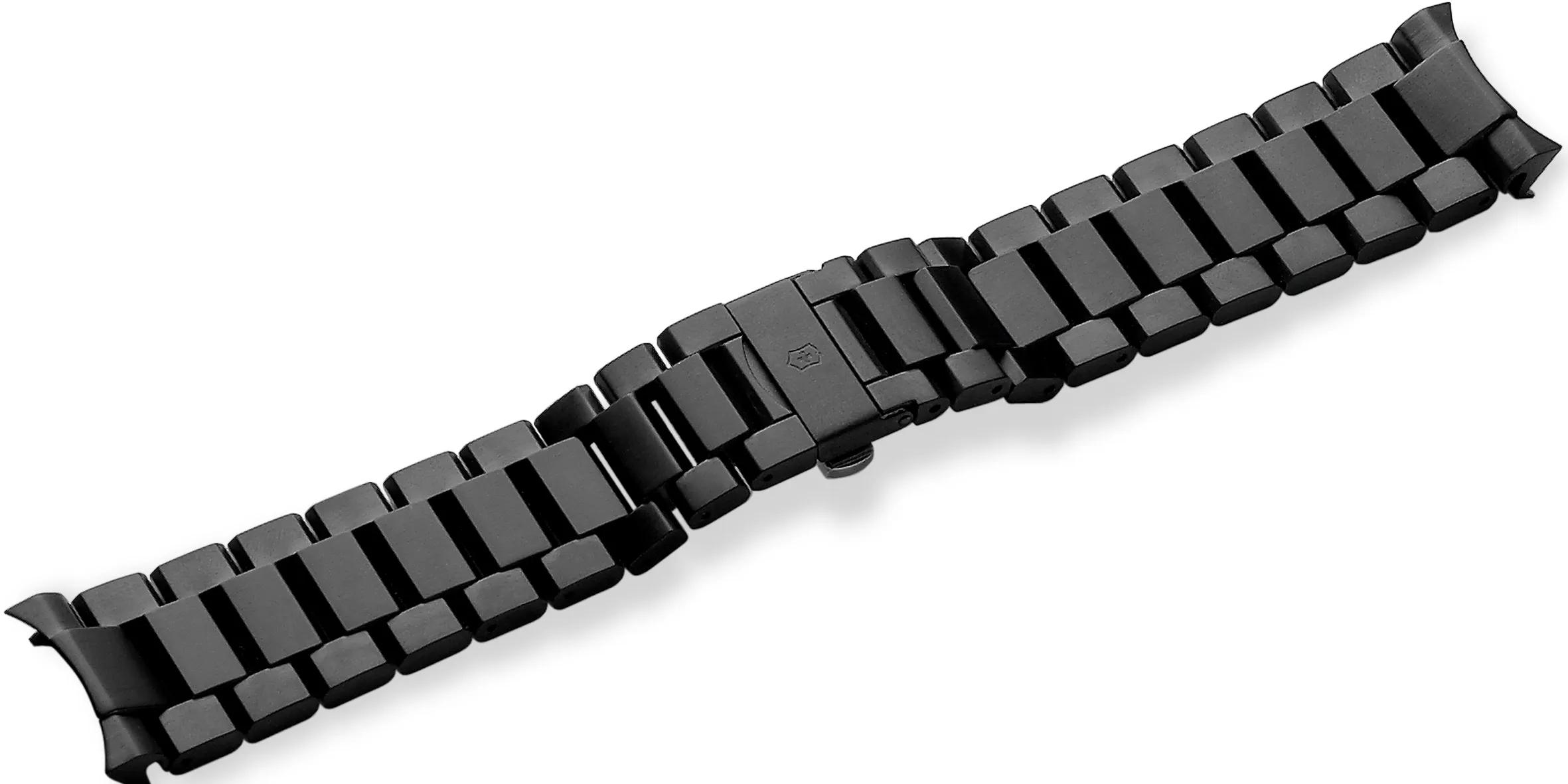 Alpnach - Black PVD Stainless Steel Bracelet with clasp - 24 mm - 004683