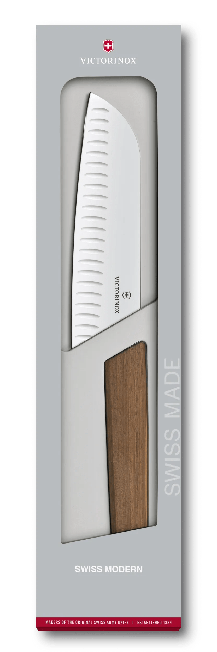 Victorinox 三徳包丁, 17 cm ウォールナットウッド - 6.9050.17KG