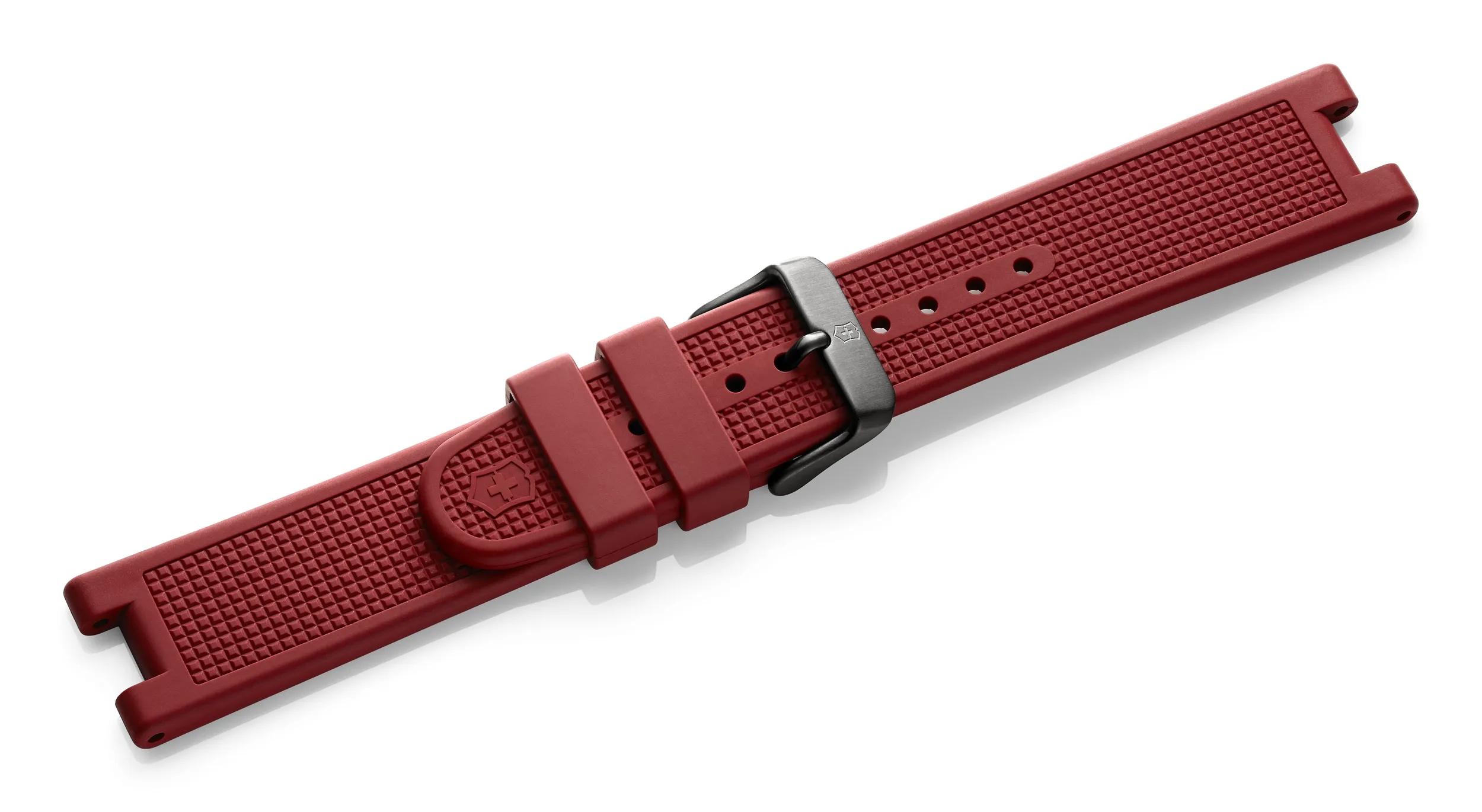Red rubber strap with buckle - 005177