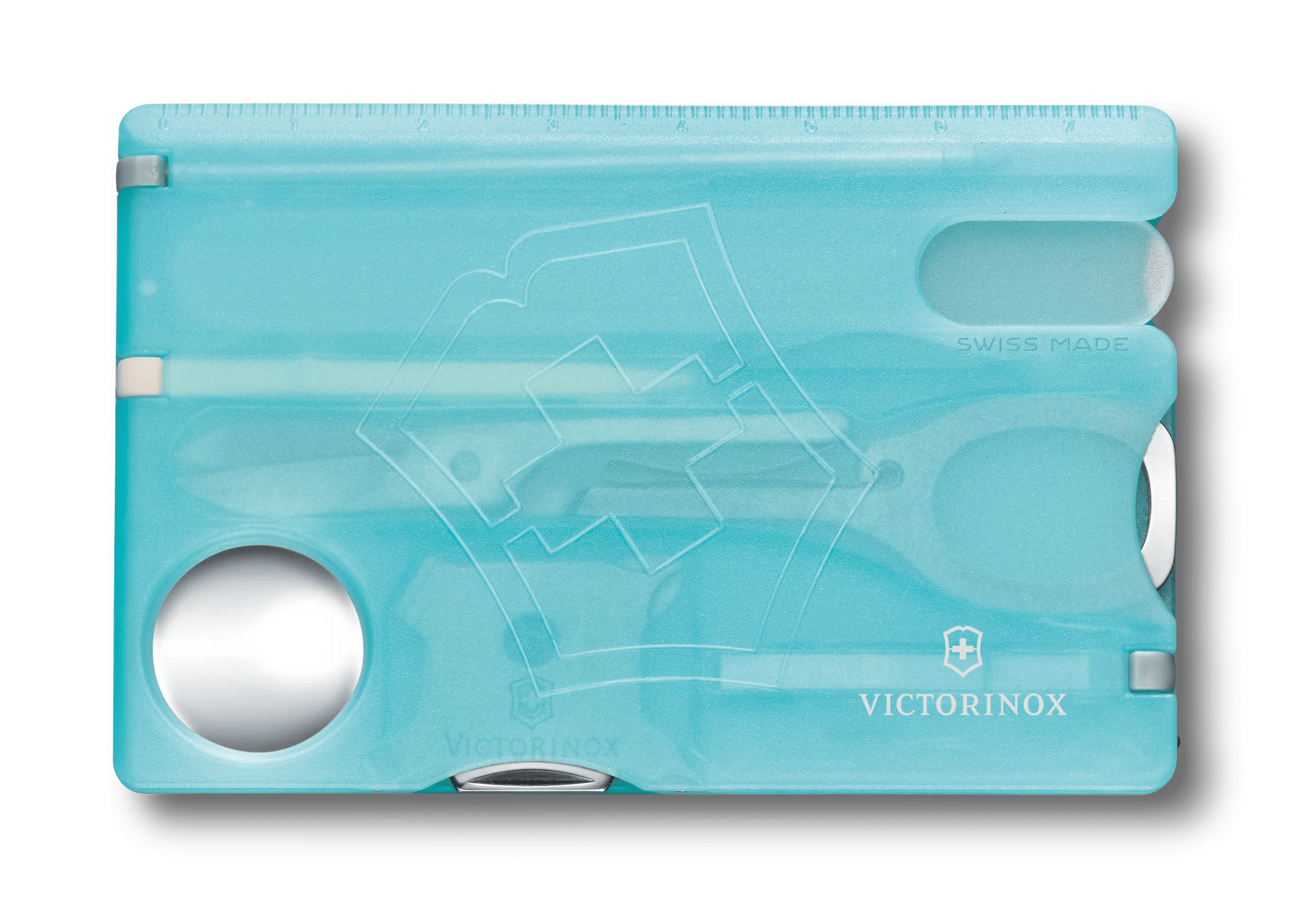 Victorinox Swiss Card Nailcare in ice-blue translucent - 0.7240.T21