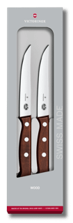 Victorinox ステーキナイフ 2本セット ウォールナットウッド - 6.9000.12G