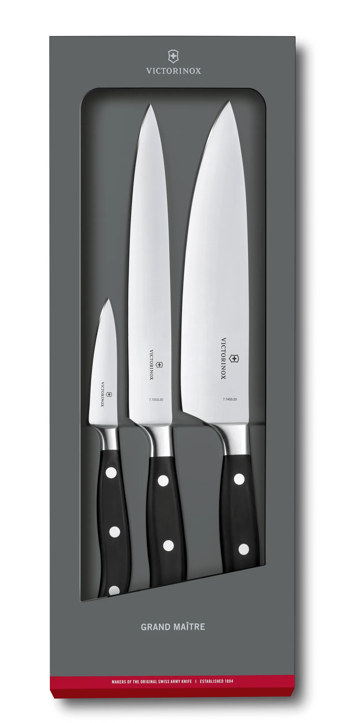 Victorinox Grand Maître Chef's Set, 3 pieces in Black - 7.7243.3