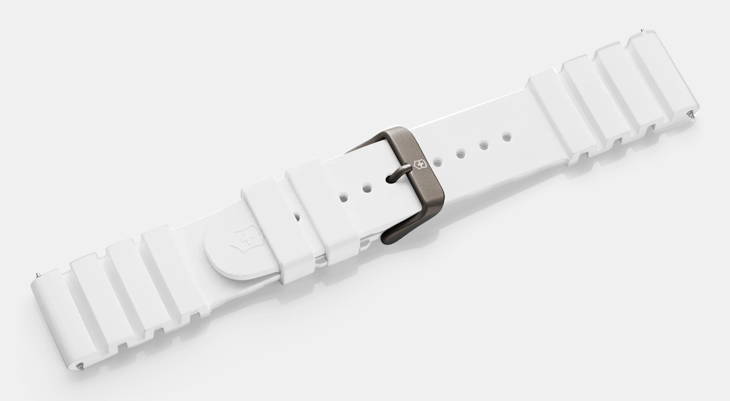 White rubber strap with buckle - 005631.1