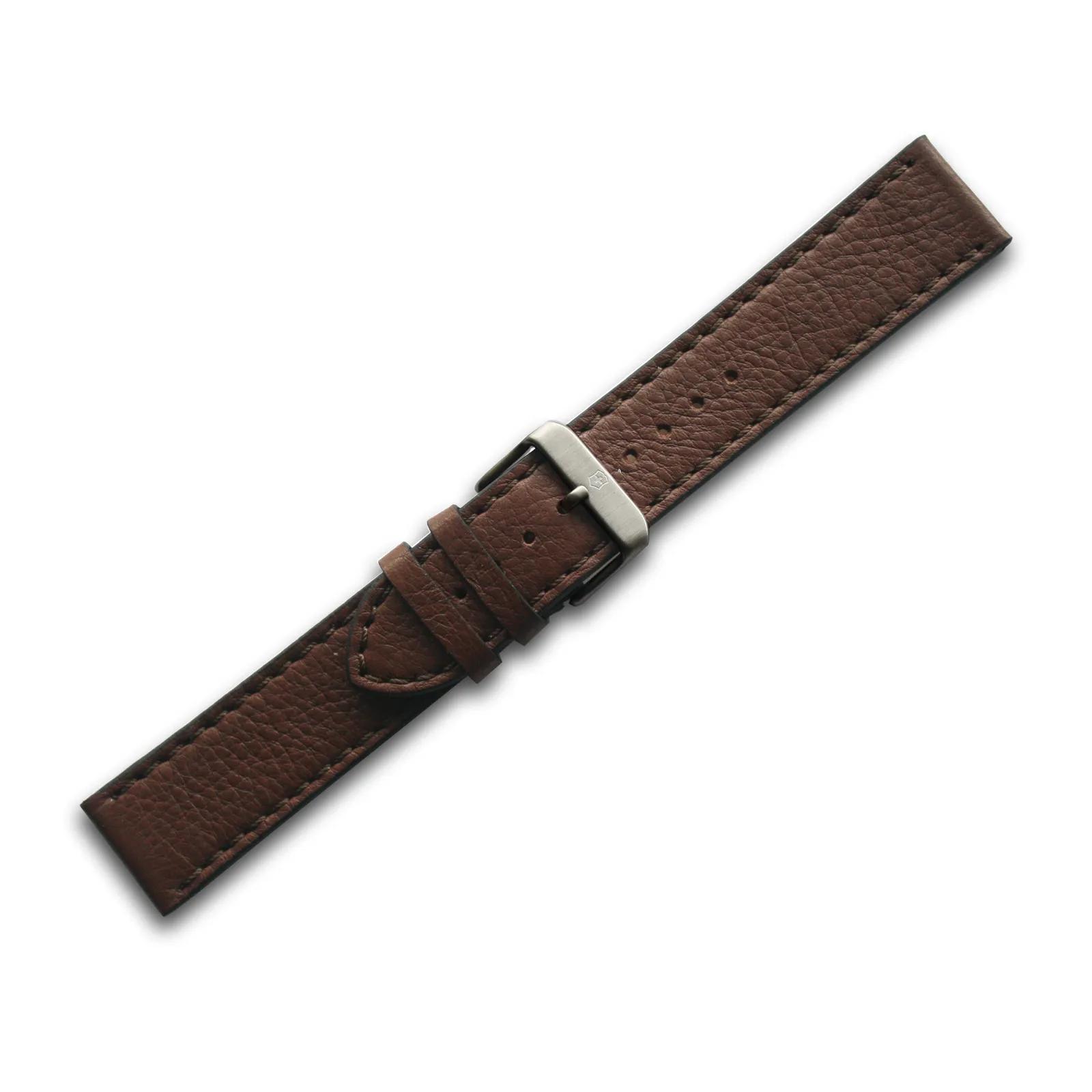 Victorinox Brown leather strap with buckle in Brown leather