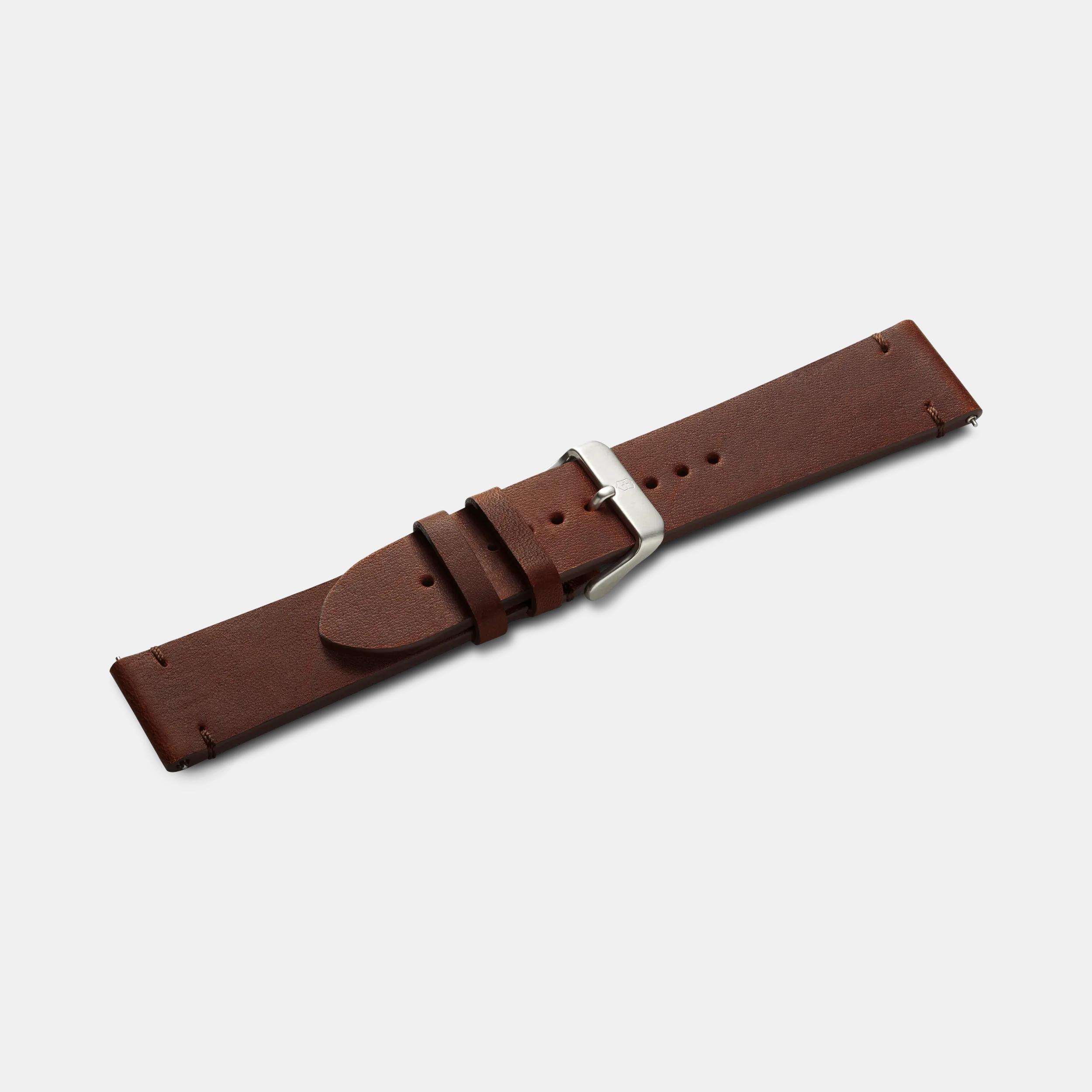 Brown leather strap with buckle - 005946