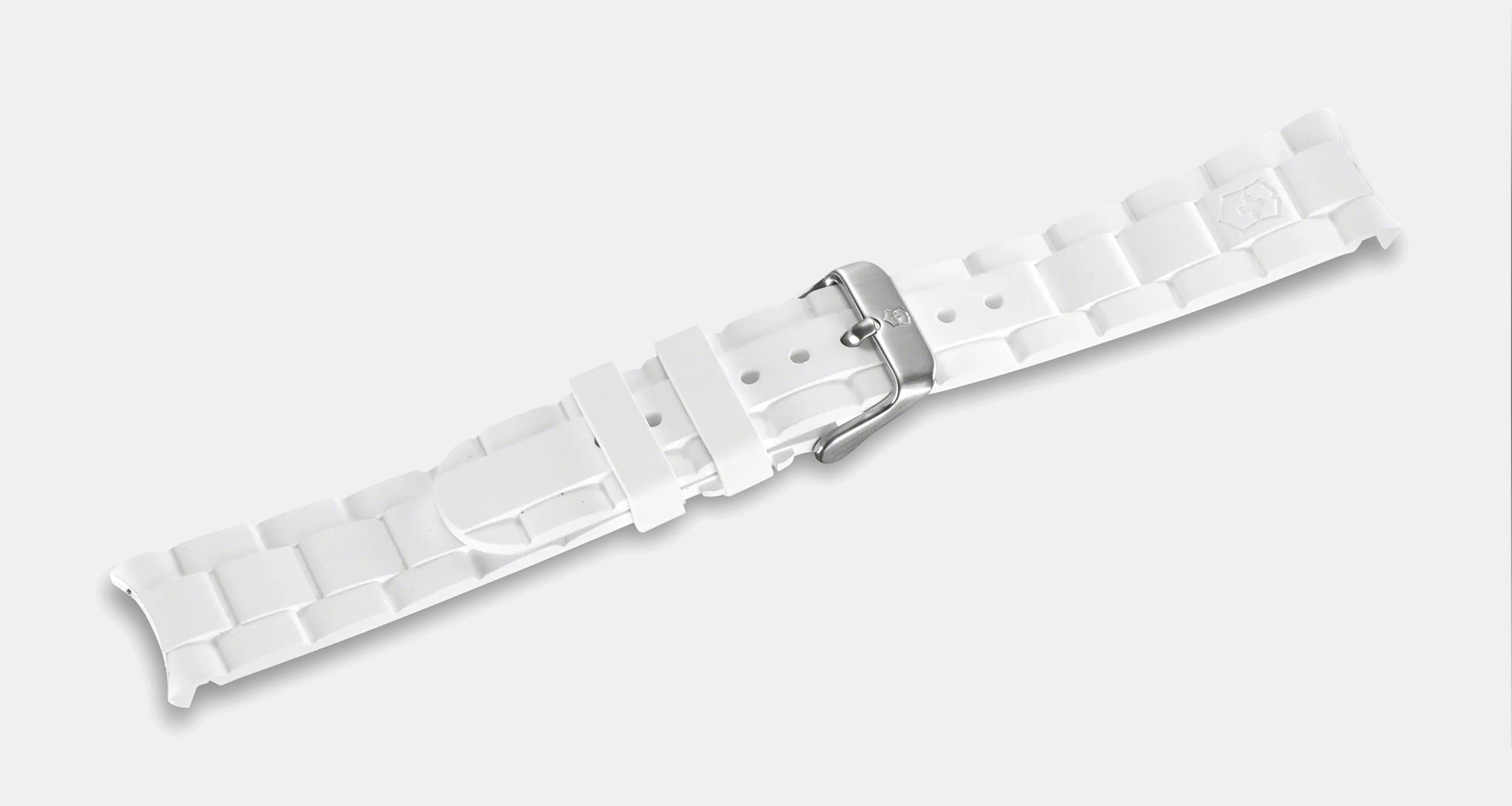 White rubber strap with buckle - 004317