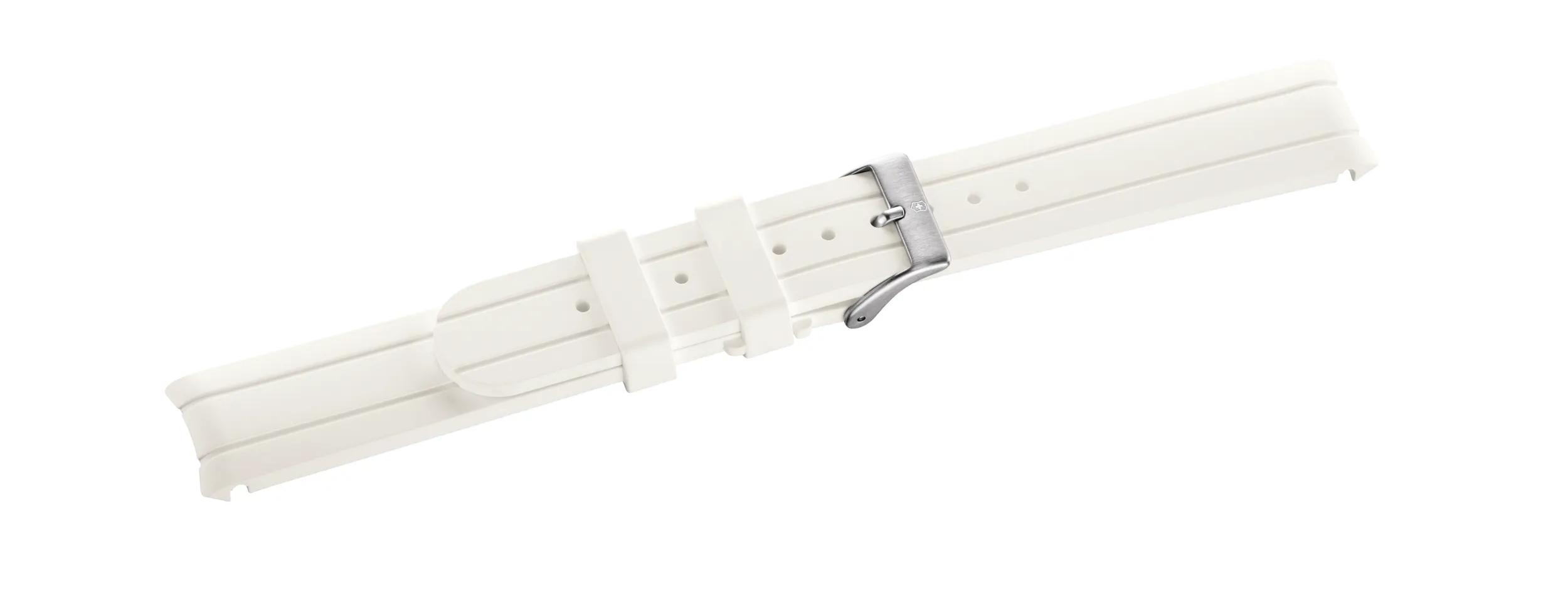 Officer's - White Rubber Strap with Buckle - 004001