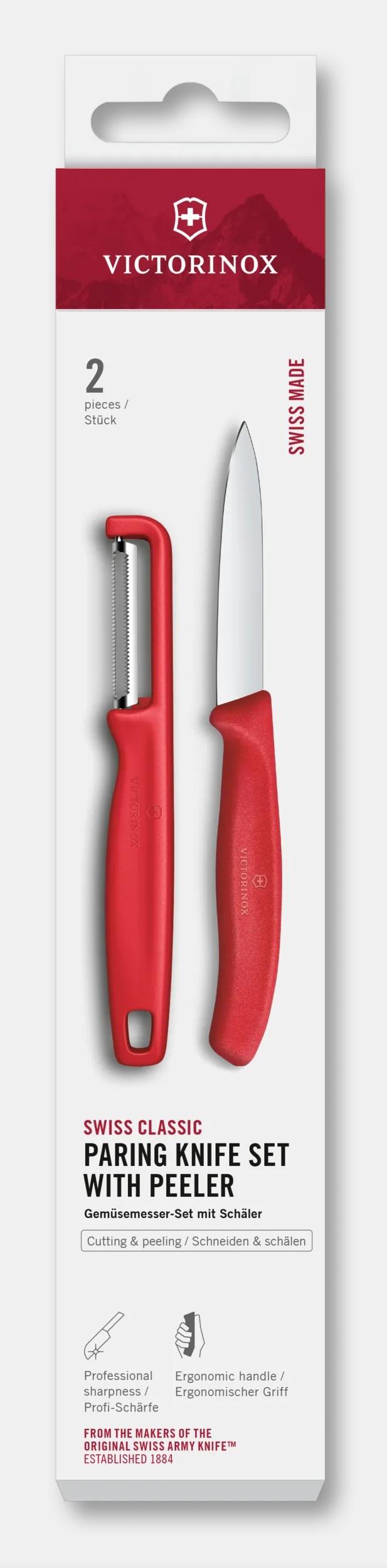 Set de couteaux d&rsquo;office Swiss Classic avec &eacute;plucheur en&nbsp;I, 2&nbsp;pi&egrave;ces - 6.7111.21C1