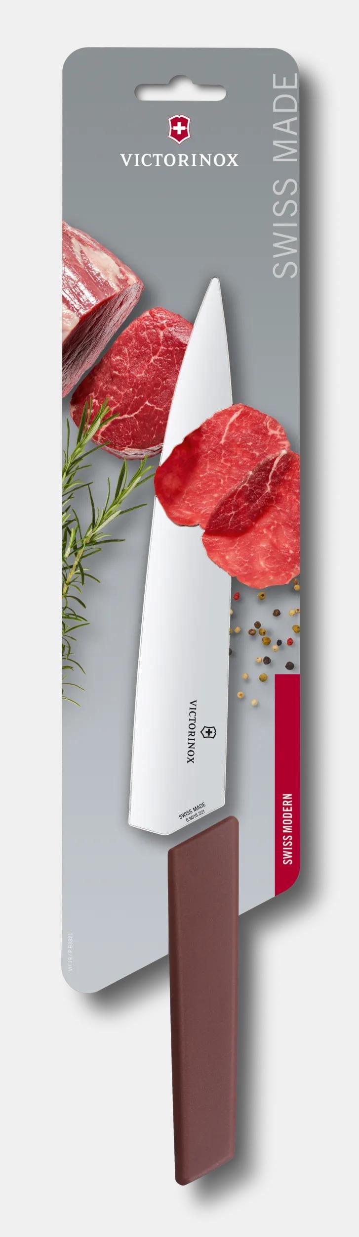 Victorinox スイスモダン シェフナイフ, 22 cm grape-red - 6.9016.221B