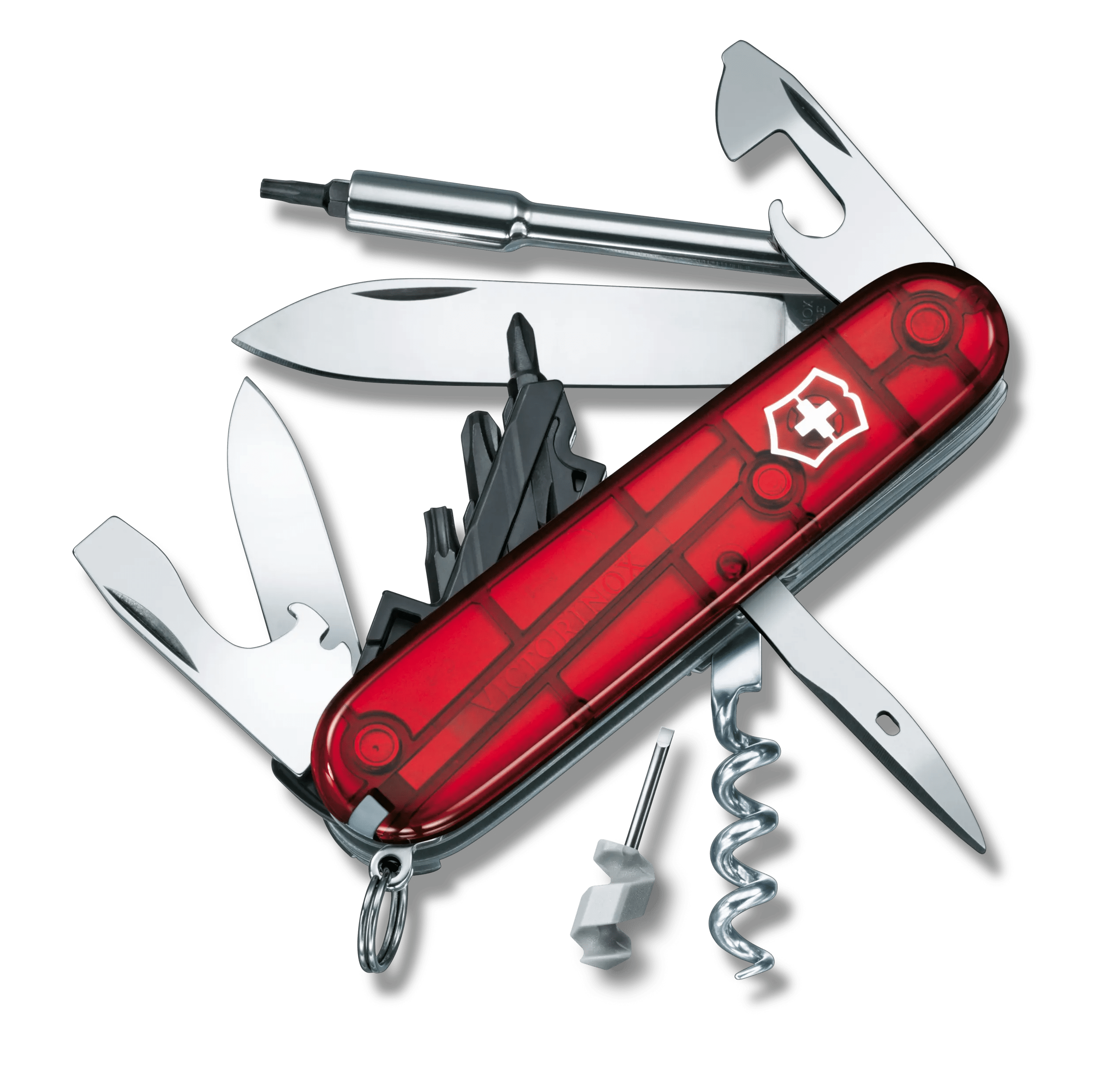 Victorinox サイバーツール S レッド トランスペアレント - 1.7605.T