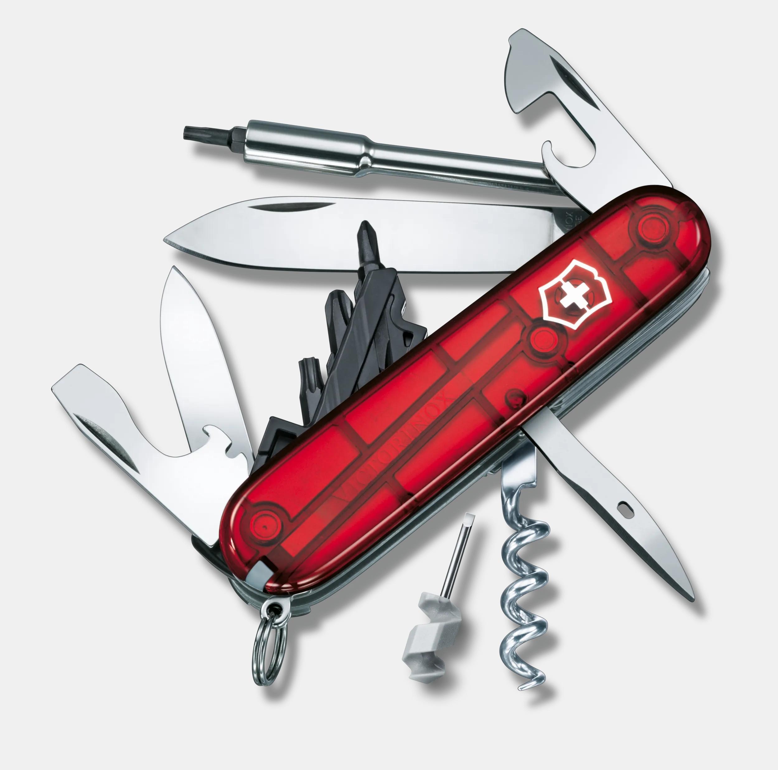 Victorinox サイバーツール S レッド トランスペアレント - 1.7605.T