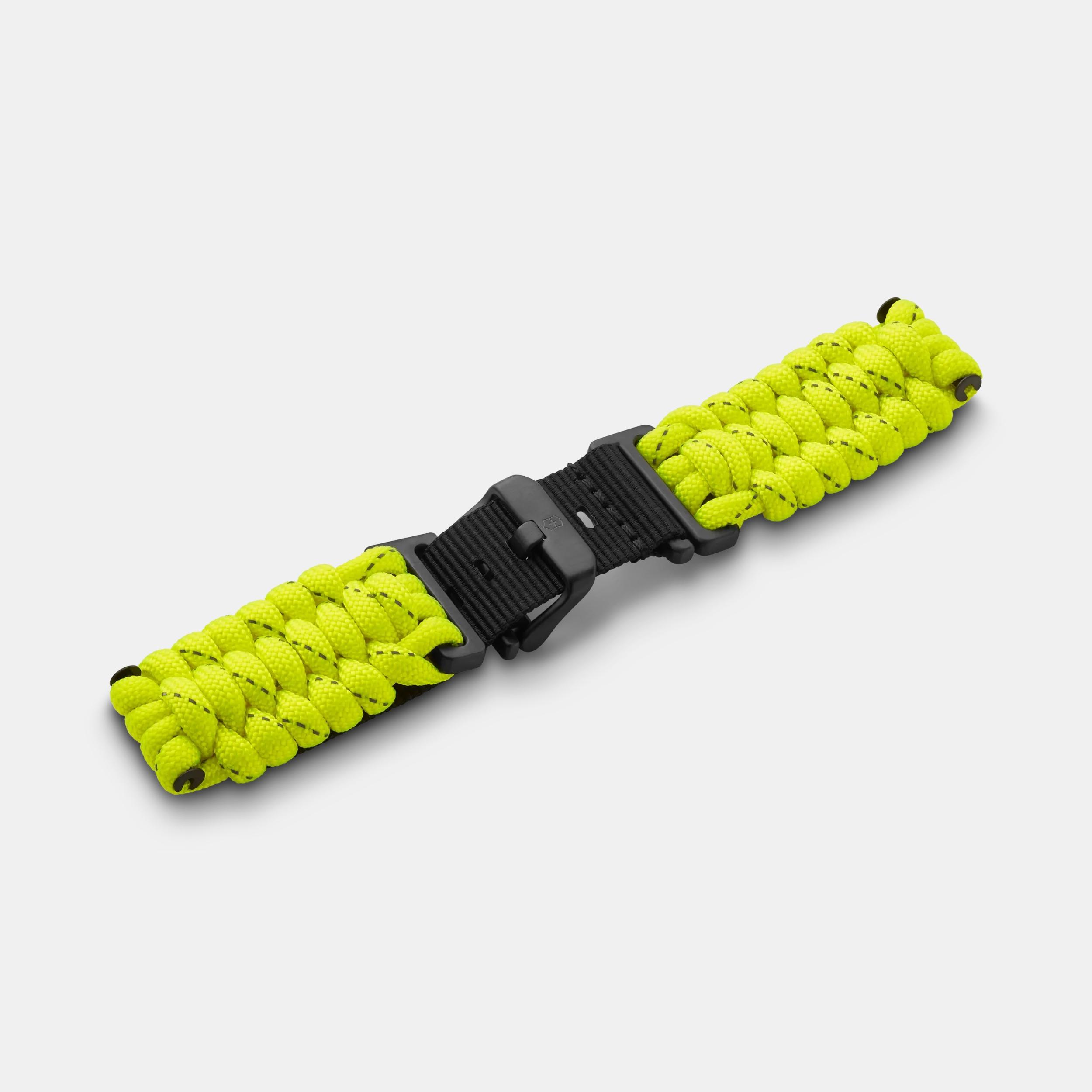 Victorinox Yellow paracord strap with buckle in Yellow paracord