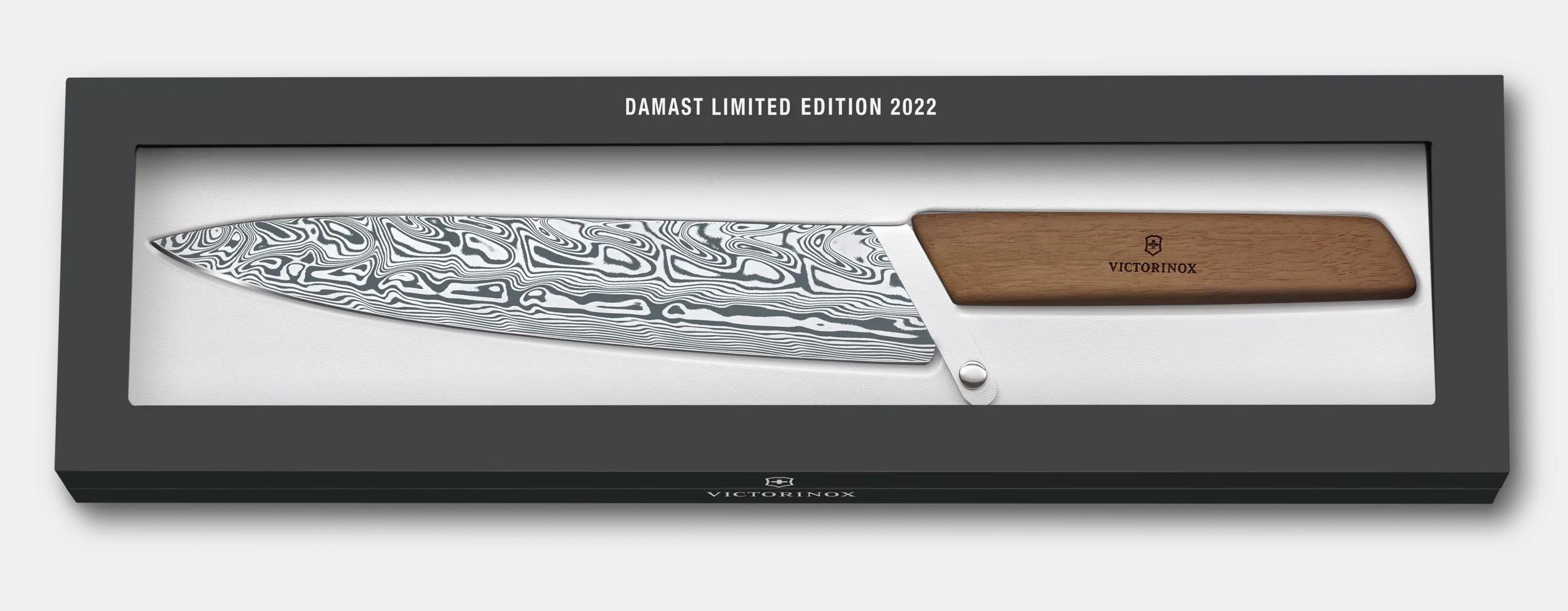 Swiss Modern Carving Knife Damast Limited Edition 2022, 9 in - 6.9010.22J22