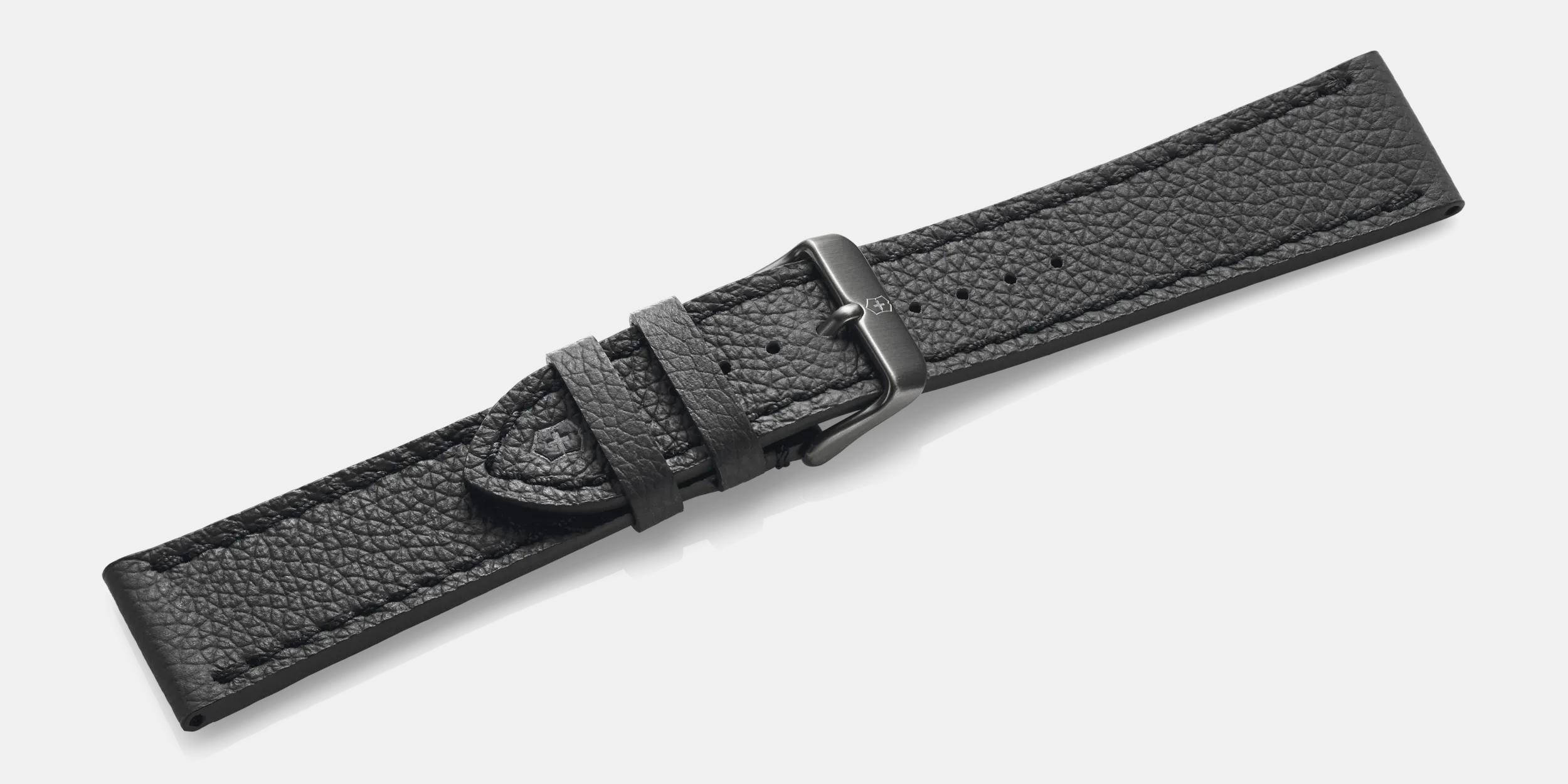 Black leather strap with buckle - 005544