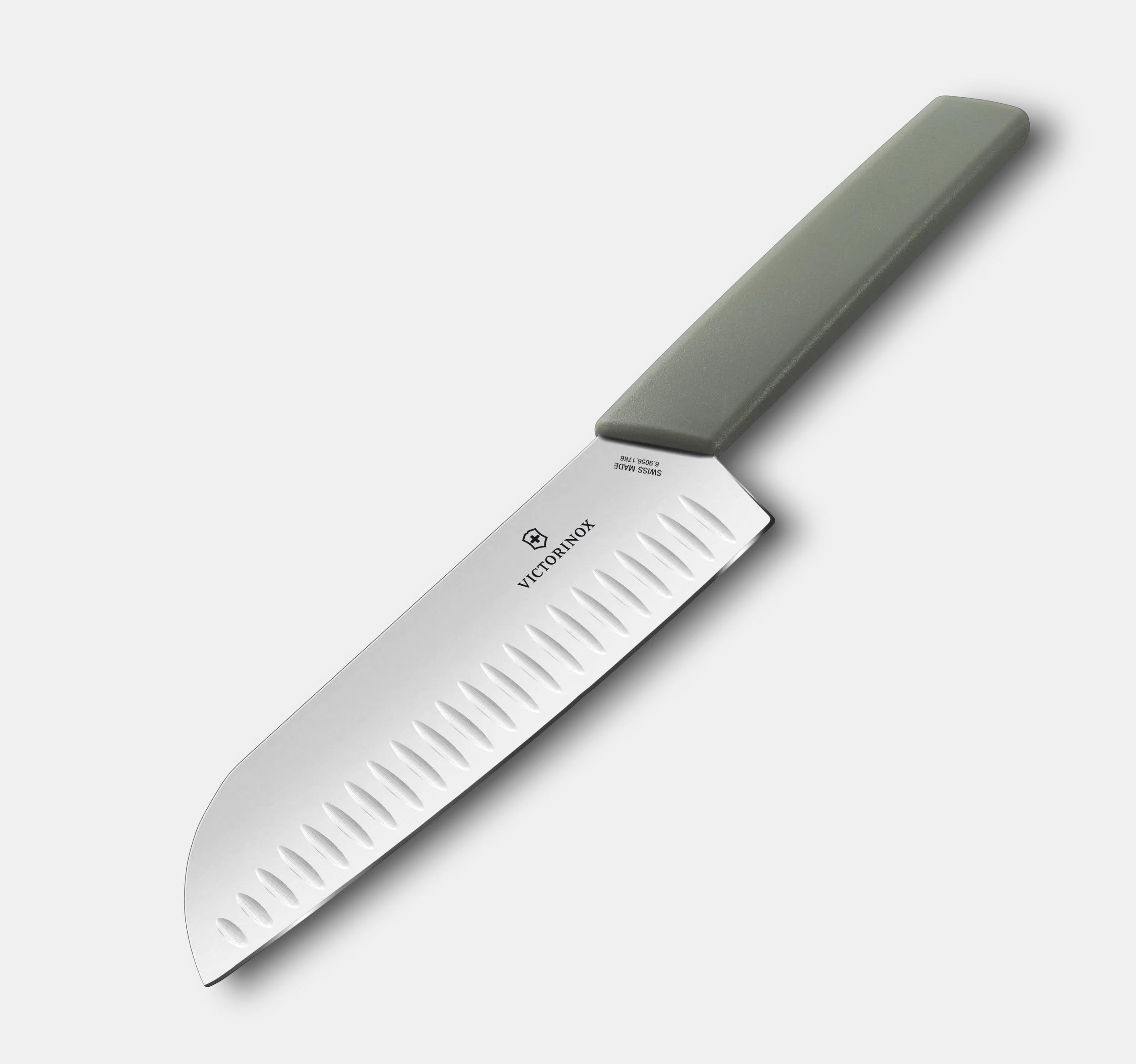 Victorinox 「スイスモダン」三徳包丁, 17 cm olive-green - 6.9056.17K6B