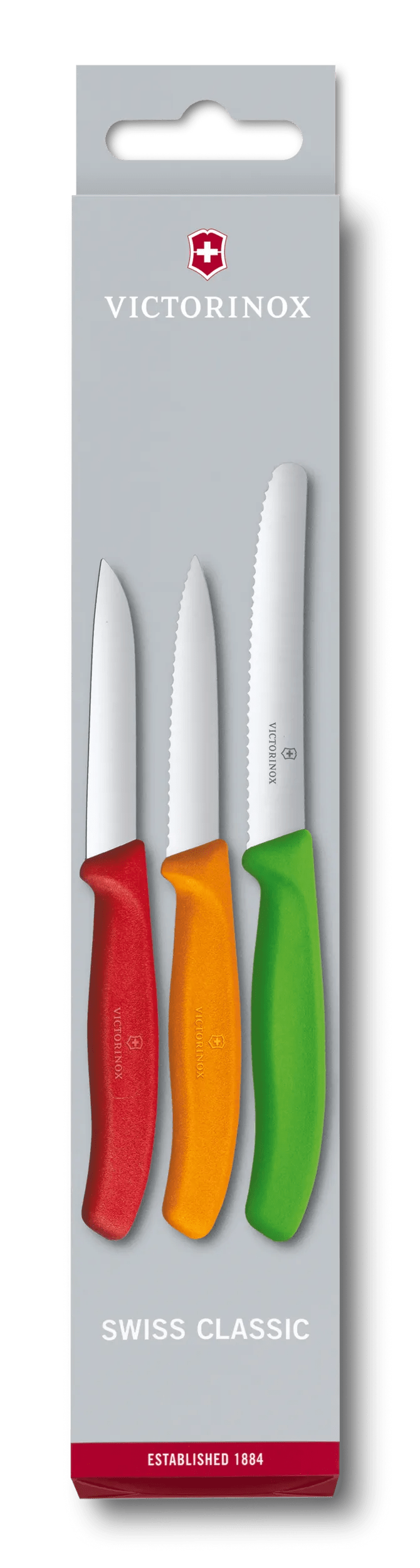 Victorinox Swiss Classic Paring Knife Set, 3 Pieces in Multicolor