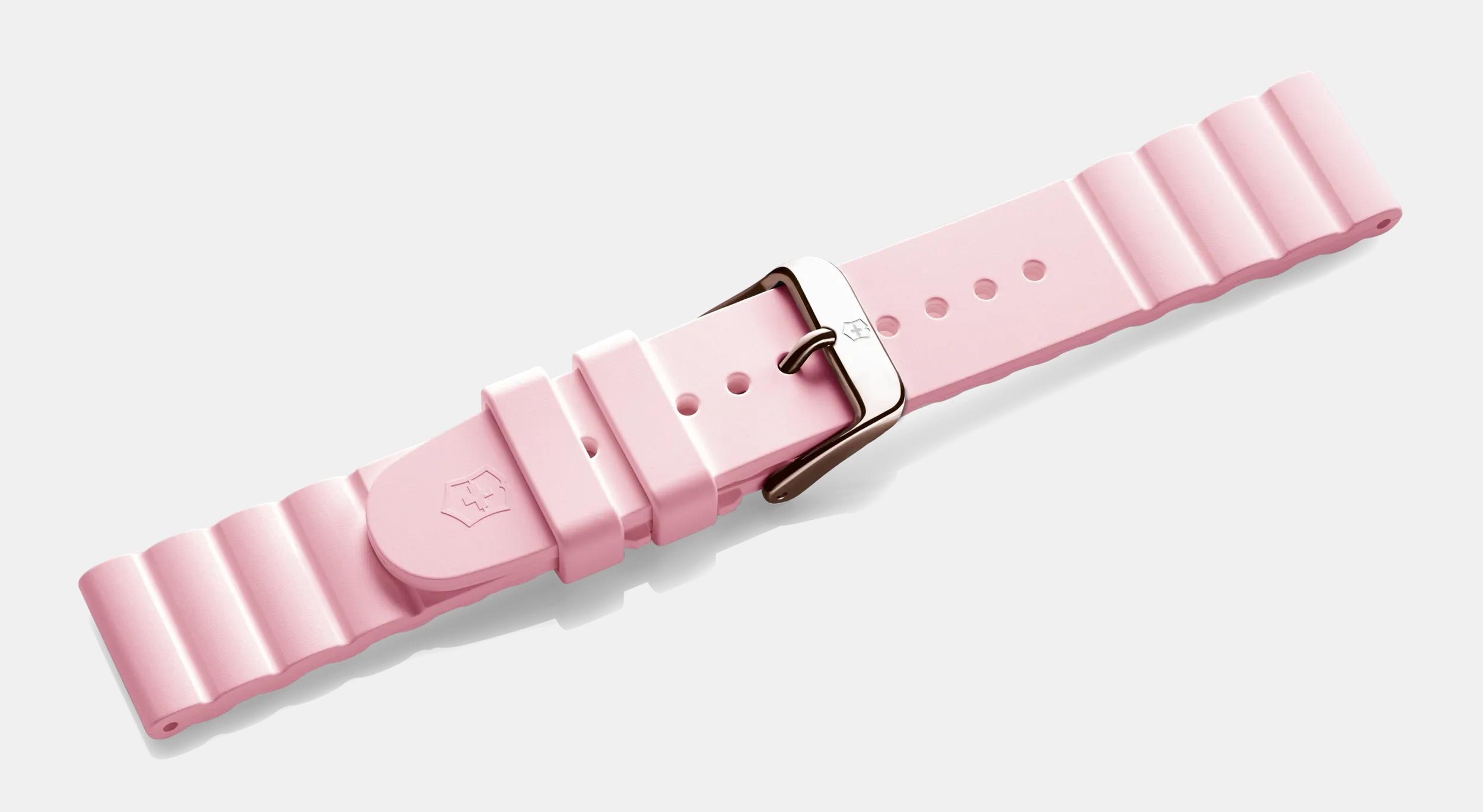 Pink rubber strap with buckle - 005715