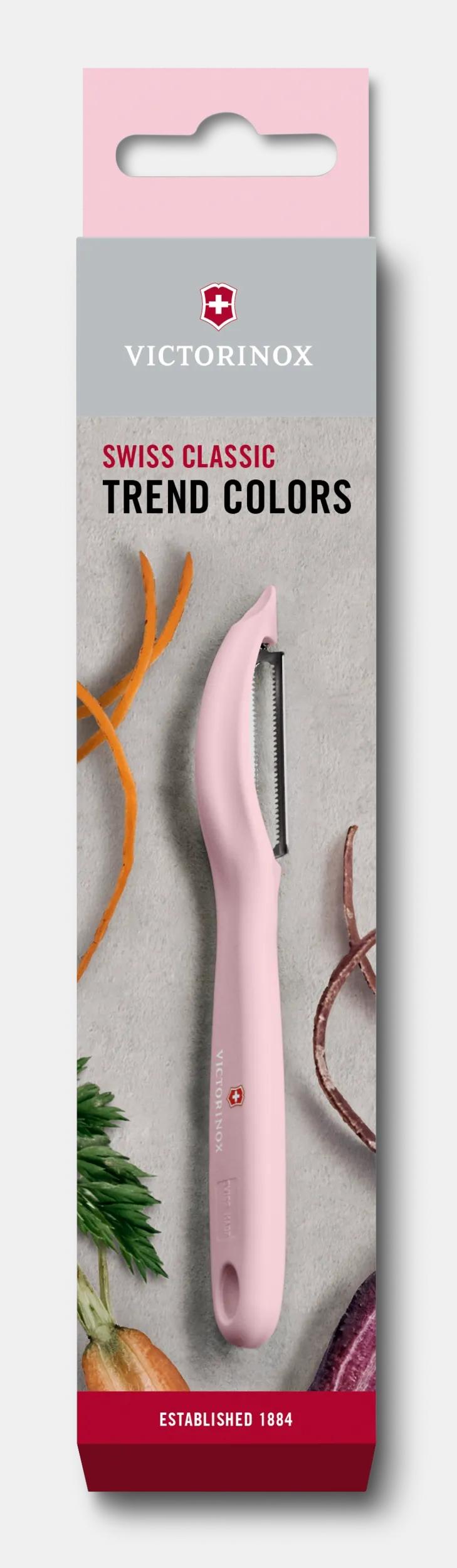 Victorinox Pelapatate Universale - Lama A Pendolo Con Bordo Seghettato, Giallo Chiaro - Foto 7