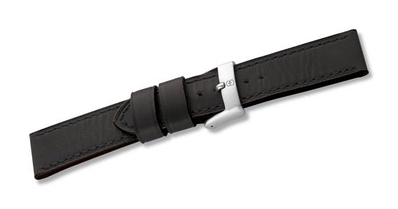 Victorinox Black leather strap with buckle in Black leather strap