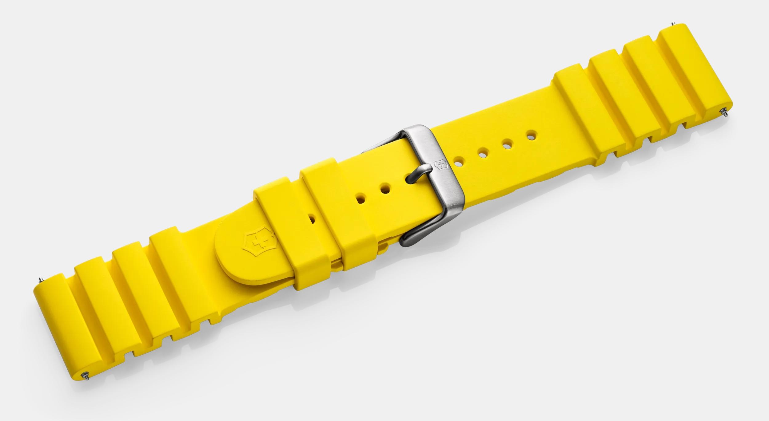 Yellow rubber strap with buckle - 005329