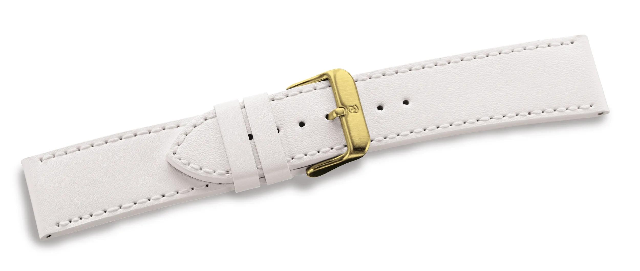 Leather strap white w/buckle color 3N Chrono Classic 2-Tone - 004390.1