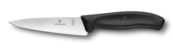 Victorinox Swiss Classic Chef's Knife, fluted edge, 8 in in Black