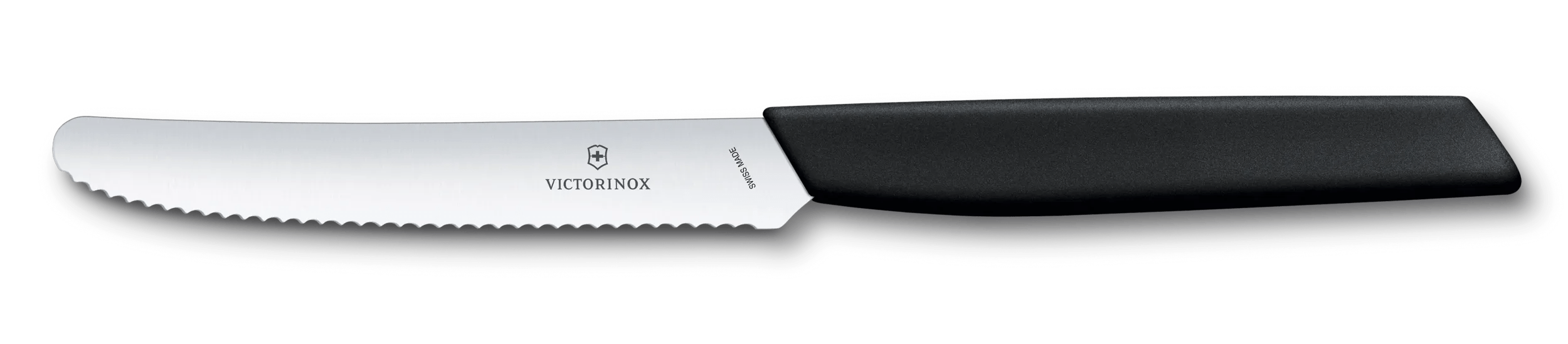 Victorinox Swiss Modern 6.9003.10W gekarteld groentemes 10 cm, zwart