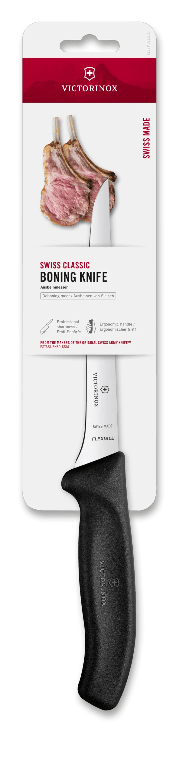 Victorinox スイスクラシック ボーニングナイフ, 15 cm ブラック