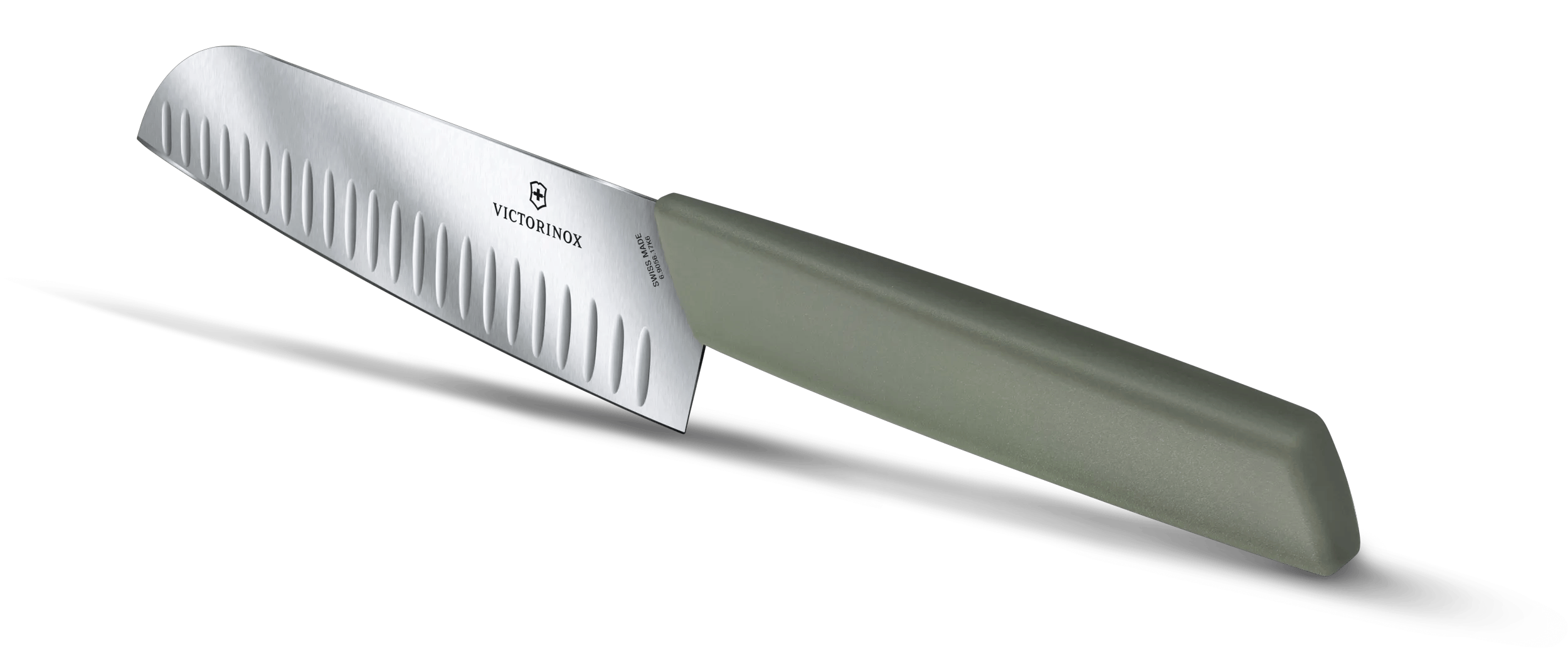 Victorinox Faca Santoku Swiss Modern, 17 cm em olive-green