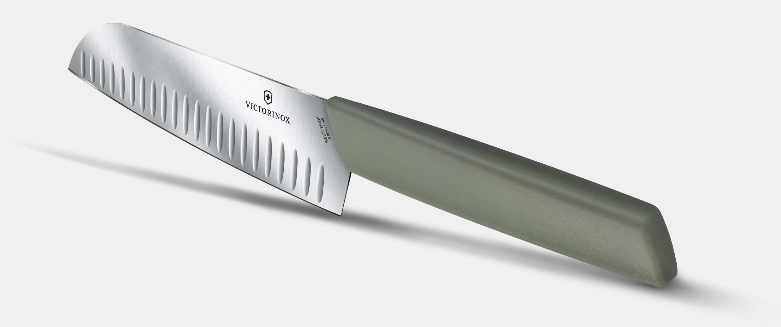 Victorinox 「スイスモダン」三徳包丁, 17 cm olive-green - 6.9056.17K6B