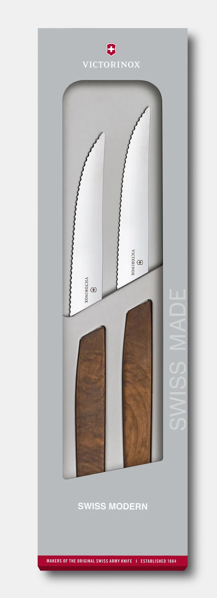 Swiss Modern Steak Knife Set, 2 pieces - 6.9000.12WG