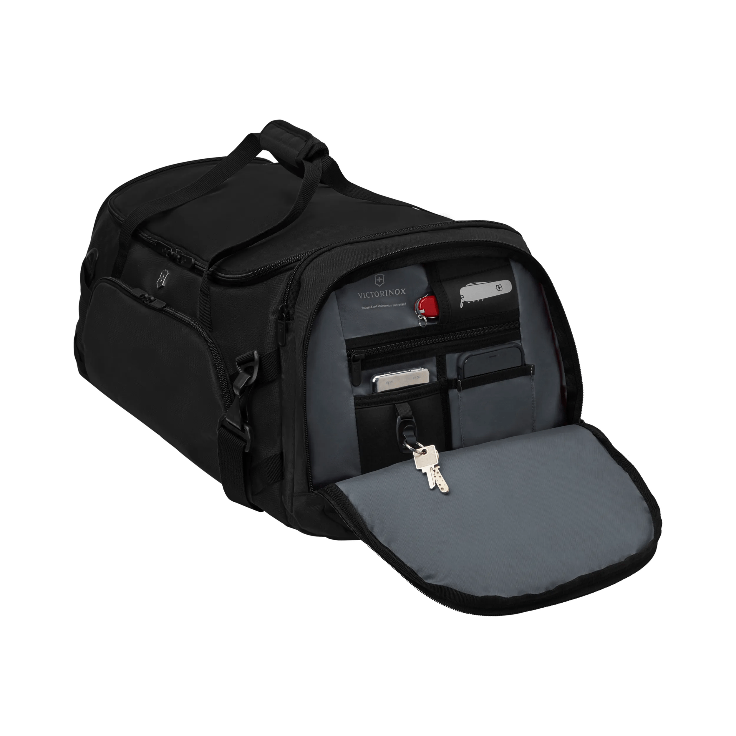 Victorinox VX スポーツ EVO 2-イン-1 バックパック ダッフル ブラック