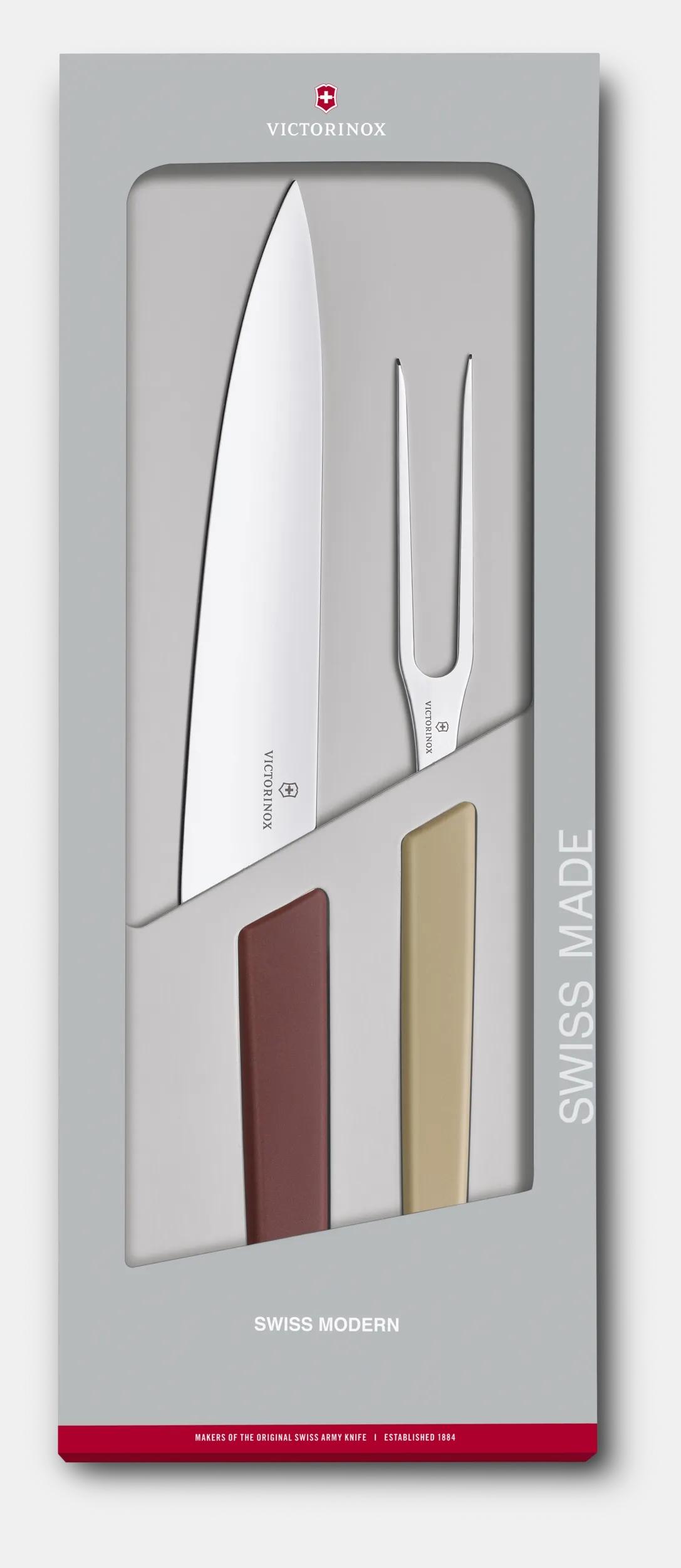 Swiss Modern Carving Set, 2 pieces - 6.9096.21G