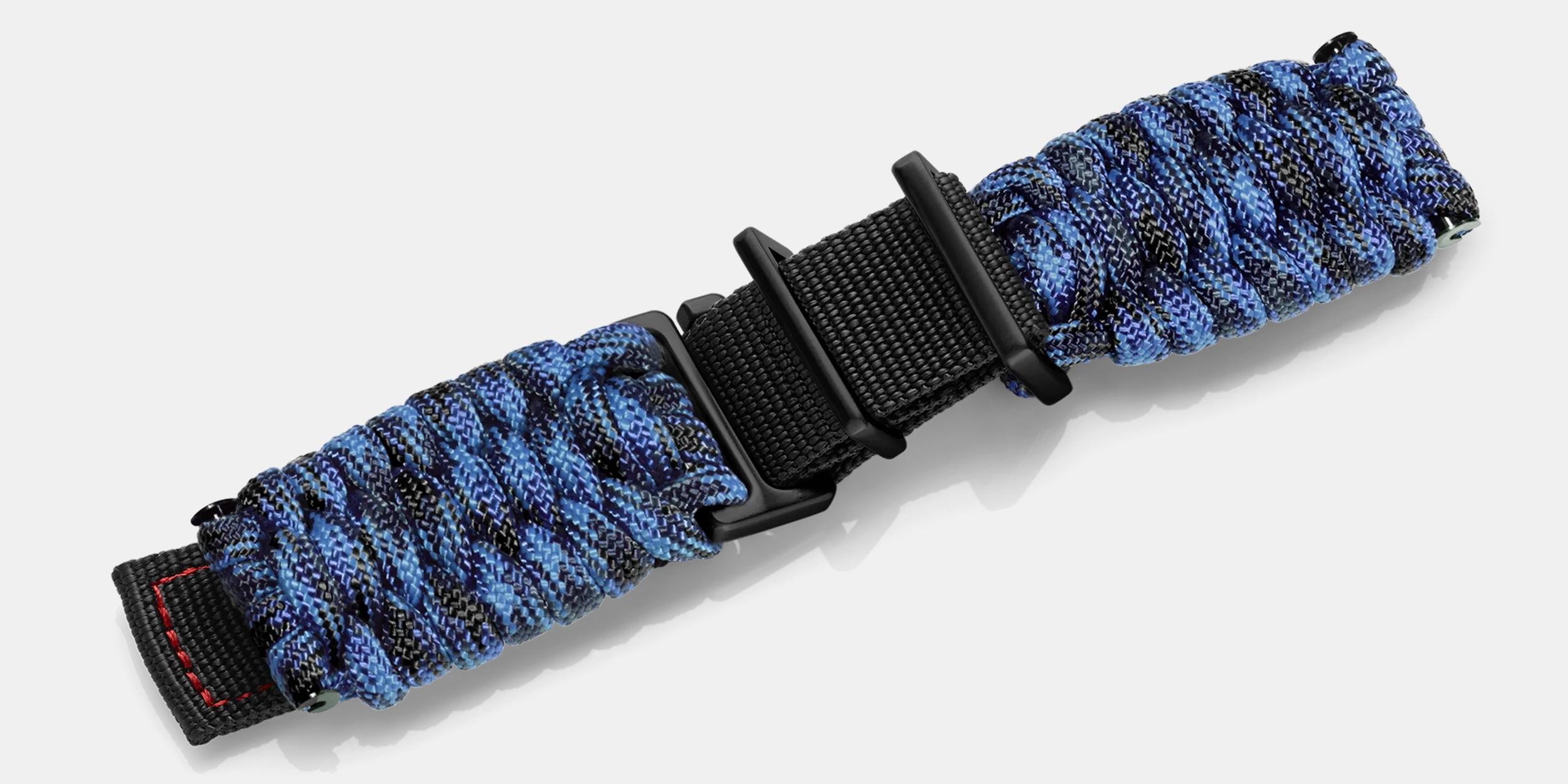 Victorinox Blue Camo paracord with buckle in Blue Camo paracord