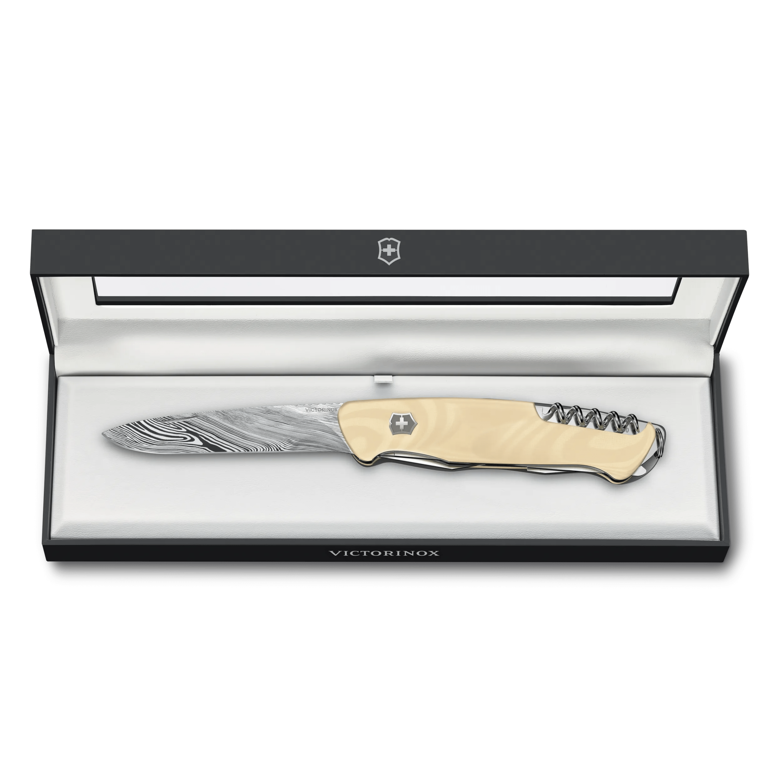 VICTORINOX - 数量限定 レンジャー55 0.9561.J23 MICARTA ダマスカスナイフ Victorinox ベージュ -