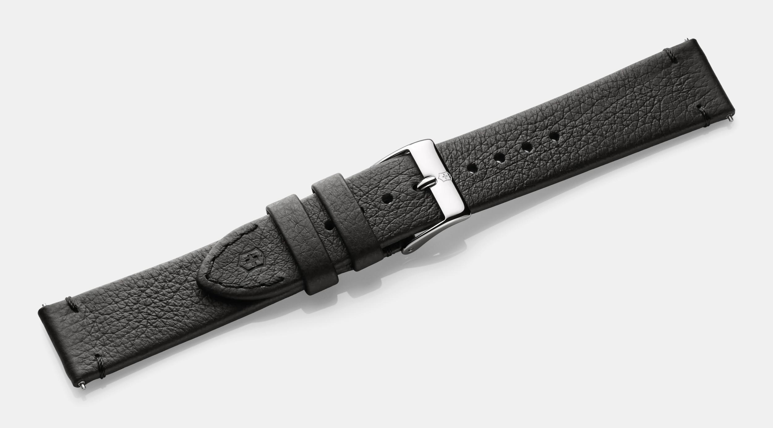 Black leather strap with buckle - 005394