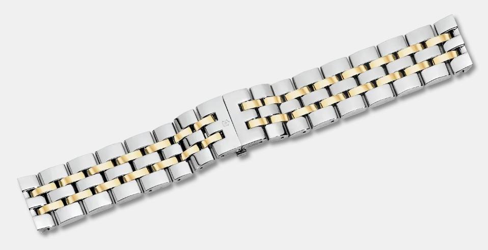 Alliance Rectangle - Two-Tone Bracelet with Clasp - 001657